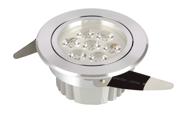 LED 7w 內(nèi)斜邊天花燈（連體透鏡）開(kāi)孔95mm 黃光白光中性光