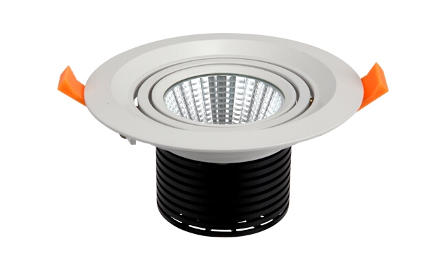 LED 7W 360度COB圓形嵌燈 開(kāi)孔112mm 黃光白光中性光