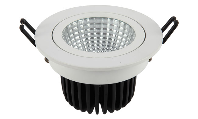 LED 15W COB 嵌燈 可調(diào)角度 開(kāi)孔135mm 黃光白光中性光